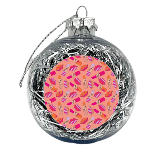 Kiss Me Sexy print - xmas bauble by Luxe and Loco