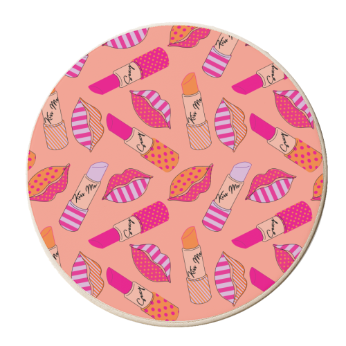 Kiss Me Sexy print - personalised beer coaster by Luxe and Loco
