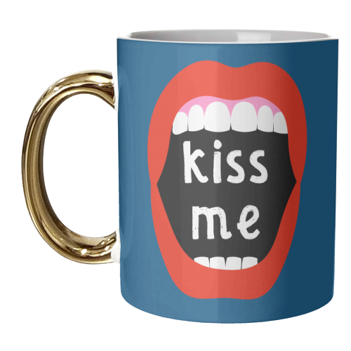 Kiss Me - unique mug by Adam Regester