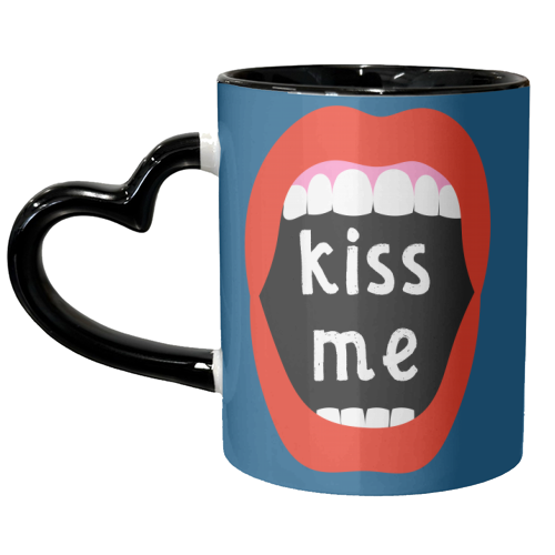 Kiss Me - unique mug by Adam Regester