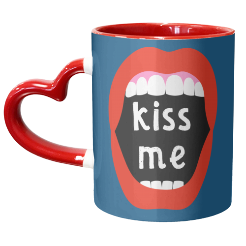 Kiss Me - unique mug by Adam Regester