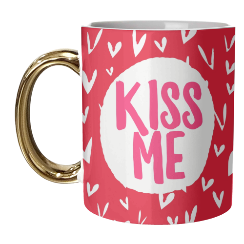 Kiss Me - unique mug by Giddy Kipper