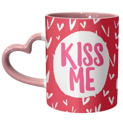 Kiss Me - unique mug by Giddy Kipper
