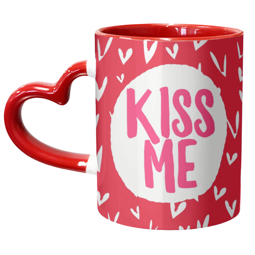 Kiss Me - unique mug by Giddy Kipper
