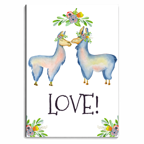 kissing llama - personalised A4, A5, A6 notebook by Anastasios Konstantinidis