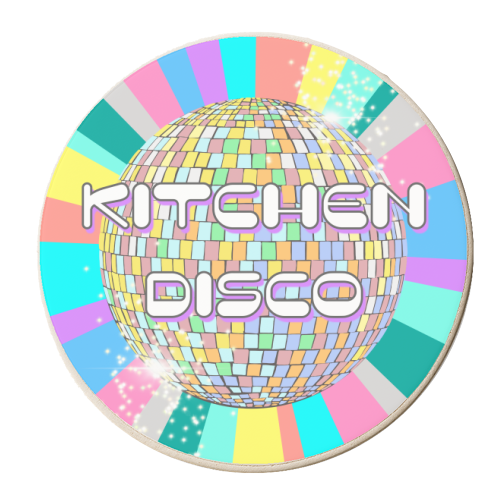 Kitchen Disco - personalised beer coaster by Adam Regester