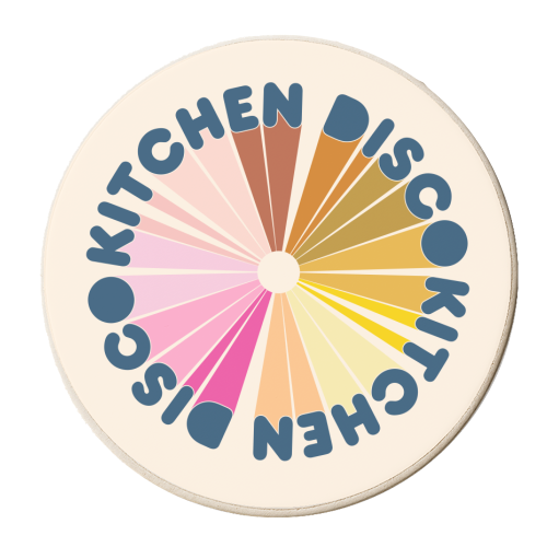 Kitchen Disco - personalised beer coaster by Jessie Maeve