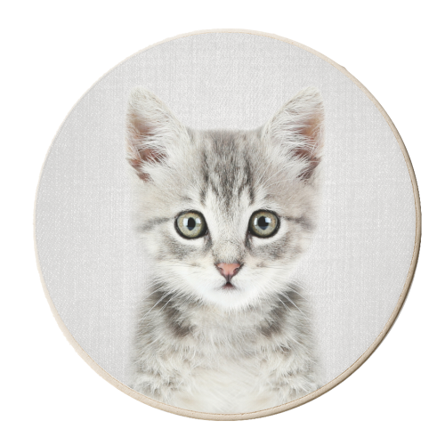 Kitten - Colorful - personalised beer coaster by Gal Design