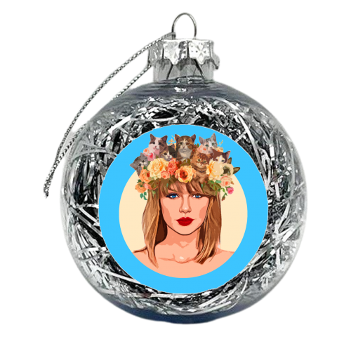 Kitten Crown - xmas bauble by DOLLY WOLFE