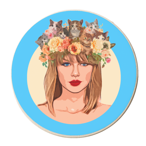 Kitten Crown - personalised beer coaster by DOLLY WOLFE