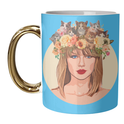 Kitten Crown - unique mug by DOLLY WOLFE
