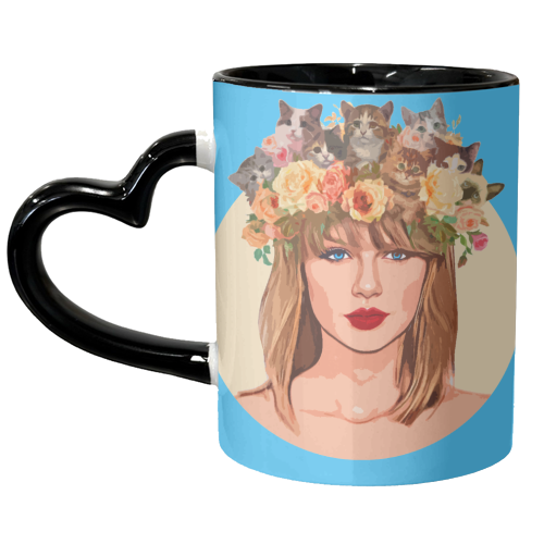 Kitten Crown - unique mug by DOLLY WOLFE