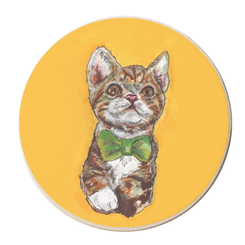 Kitty - personalised beer coaster by Gaz is a Cookie