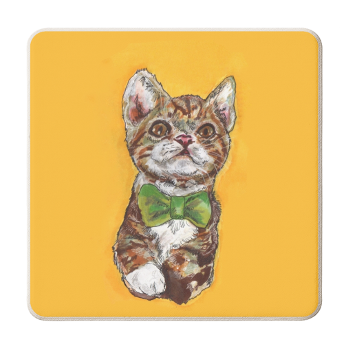 Kitty - personalised beer coaster by Gaz is a Cookie