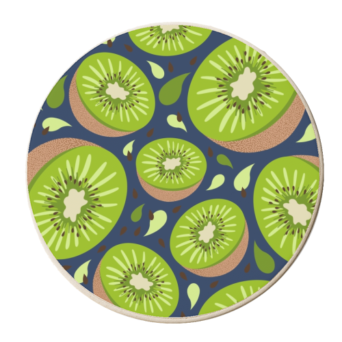 Kiwi fruit - personalised beer coaster by Stonefoxes