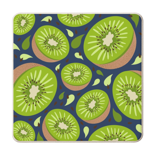Kiwi fruit - personalised beer coaster by Stonefoxes