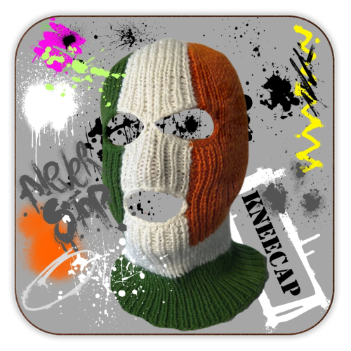 Kneecap Graffiti - personalised beer coaster by Faith Mercer