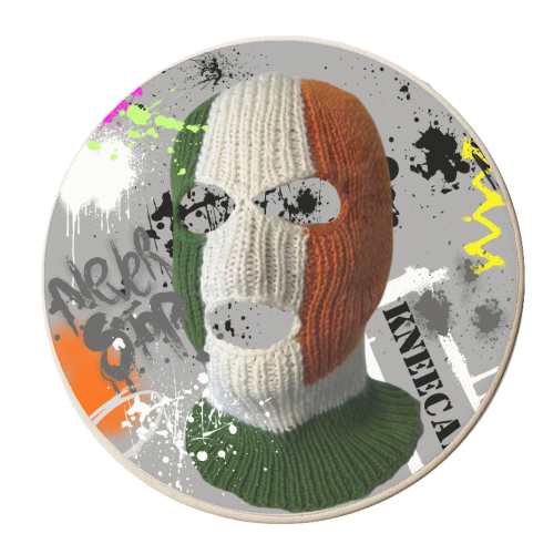 Kneecap Graffiti - personalised beer coaster by Faith Mercer