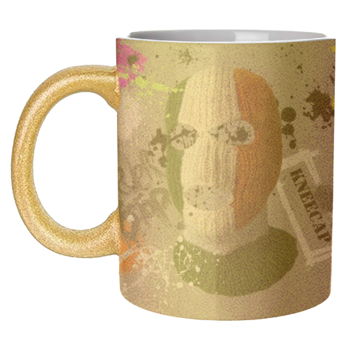 Kneecap Graffiti - unique mug by Faith Mercer