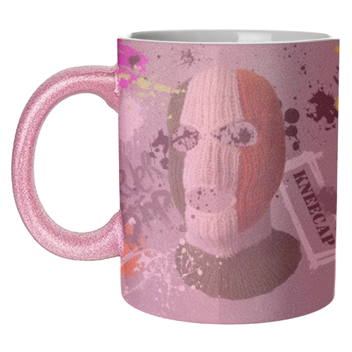 Kneecap Graffiti - unique mug by Faith Mercer