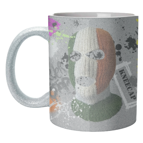 Kneecap Graffiti - unique mug by Faith Mercer