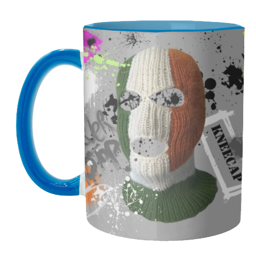 Kneecap Graffiti - unique mug by Faith Mercer