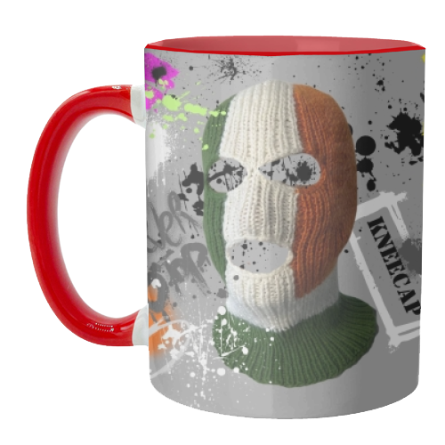 Kneecap Graffiti - unique mug by Faith Mercer