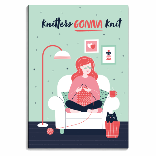 Knitters gonna knit - personalised A4, A5, A6 notebook by Sharon Armstrong