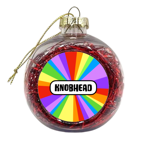 Knobhead Rainbow Colourburst - xmas bauble by Adam Regester