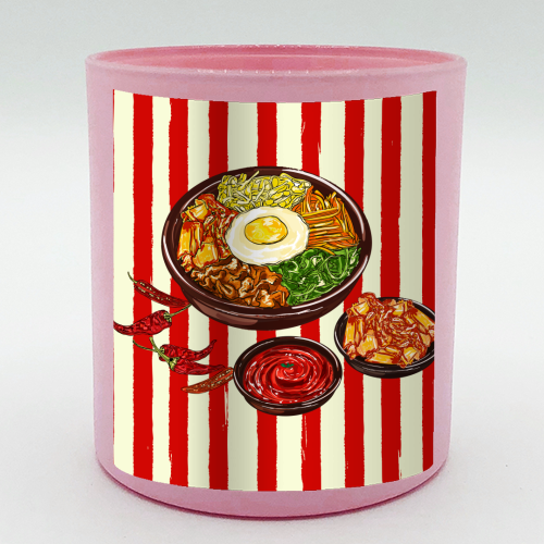 Korean Bibimbap with Kimchi and Gochujang - scented candle by EZbie