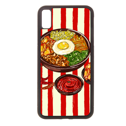 Korean Bibimbap with Kimchi and Gochujang - stylish phone case by EZbie