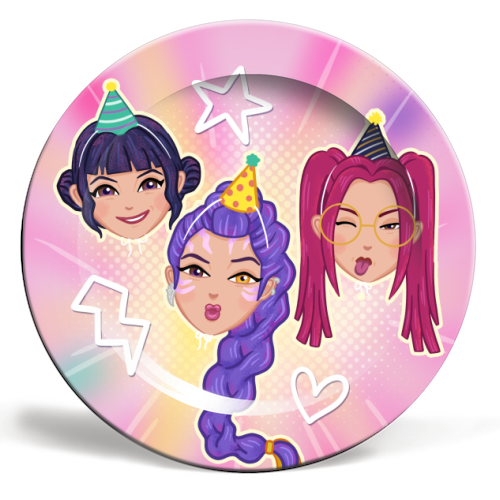 Kpop Demon Hunters - ceramic dinner plate by Loren Grosvenor