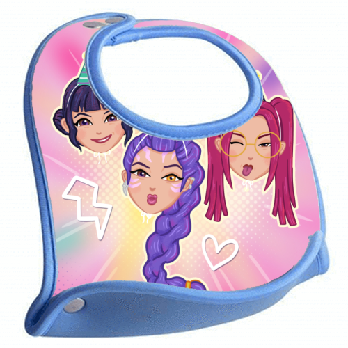 Kpop Demon Hunters - feeding bib by Loren Grosvenor