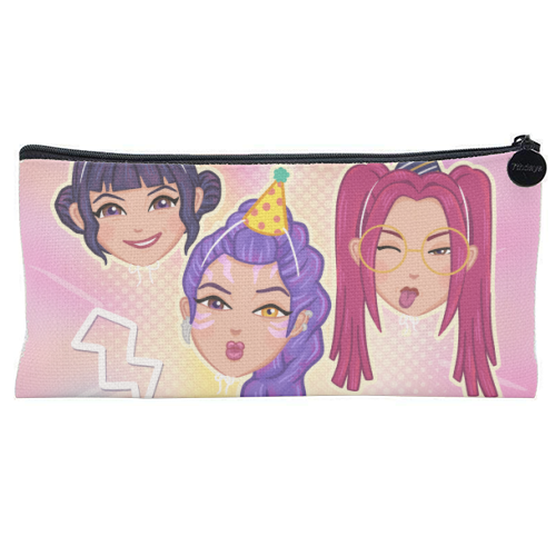 Kpop Demon Hunters - flat pencil case by Loren Grosvenor