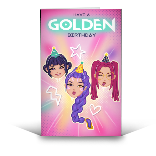 Kpop Demon Hunters - funny greeting card by Loren Grosvenor