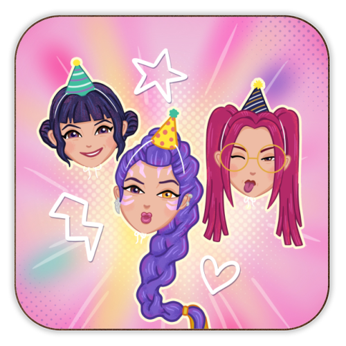 Kpop Demon Hunters - personalised beer coaster by Loren Grosvenor