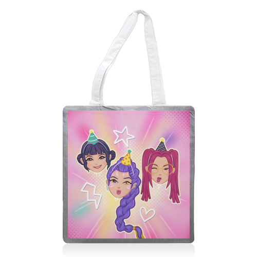 Kpop Demon Hunters - printed canvas tote bag by Loren Grosvenor