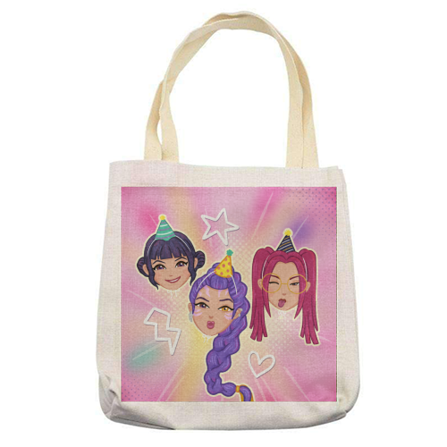 Kpop Demon Hunters - printed canvas tote bag by Loren Grosvenor