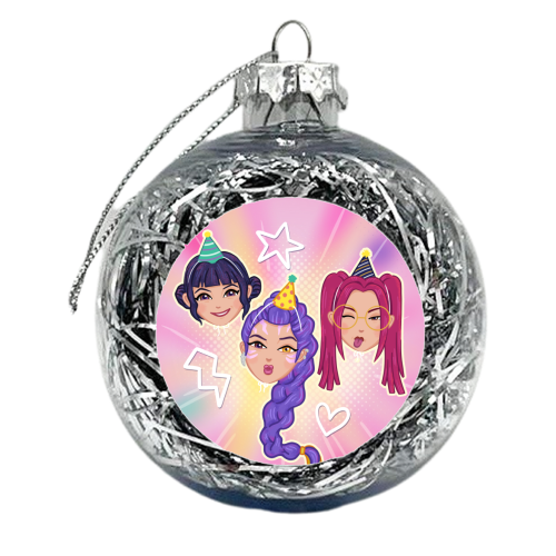 Kpop Demon Hunters - xmas bauble by Loren Grosvenor
