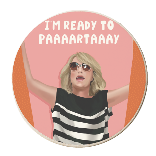Kristen Wiig from Bridesmaids - personalised beer coaster by AbiGoLucky