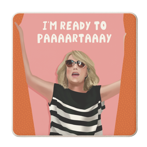 Kristen Wiig from Bridesmaids - personalised beer coaster by AbiGoLucky