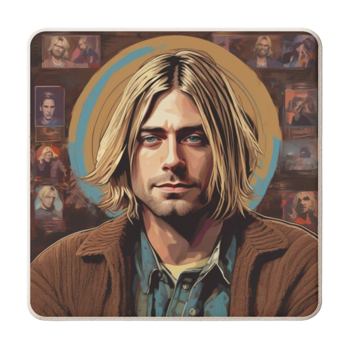 Kurt Cobain - personalised beer coaster by Faith Mercer