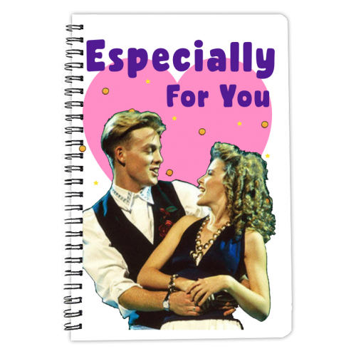 Kylie and Jason Especially For You - personalised A4, A5, A6 notebook by Card and Cake