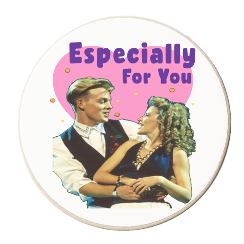 Kylie and Jason Especially For You - personalised beer coaster by Card and Cake