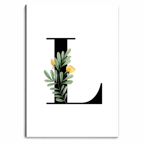 L Floral Letter Initial - personalised A4, A5, A6 notebook by Toni Scott