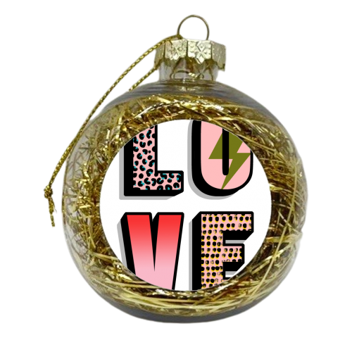 L O V E - xmas bauble by Nichola Cowdery