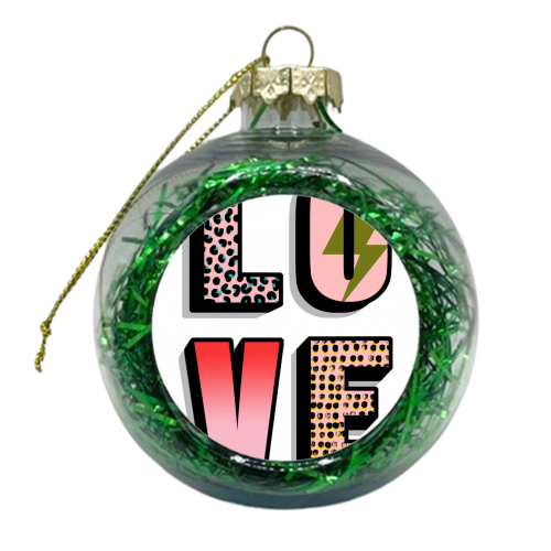 L O V E - xmas bauble by Nichola Cowdery