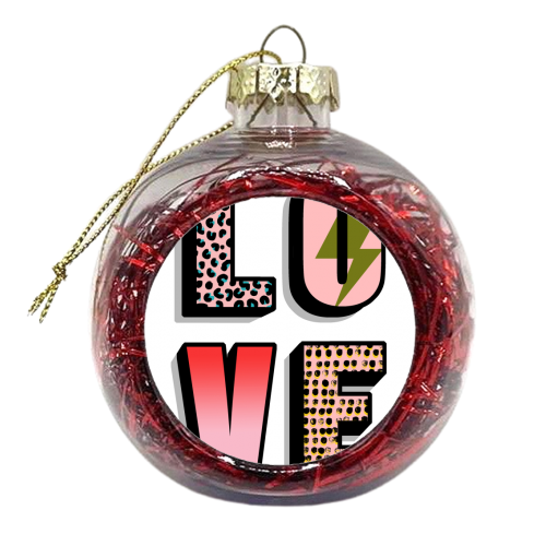 L O V E - xmas bauble by Nichola Cowdery
