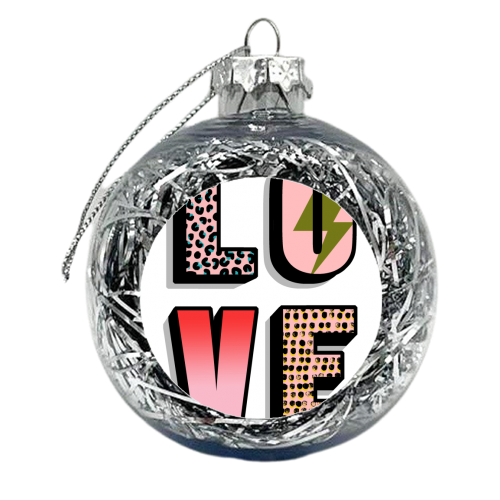 L O V E - xmas bauble by Nichola Cowdery