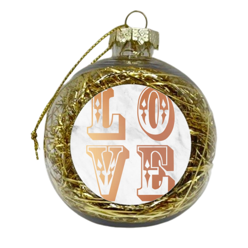 L O V E - xmas bauble by Wallace Elizabeth